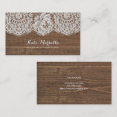 Rustic Faux Wood met kant Visitekaartje (Voorkant / Achterkant)