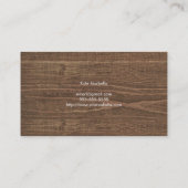 Rustic Faux Wood met kant Visitekaartje (Achterkant)