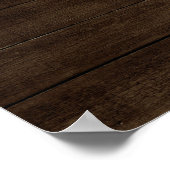 Rustic Faux Wood Wedding Welcome Sign Poster (Hoek)