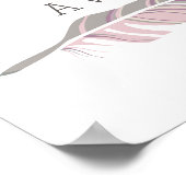Rustic Feather | Paarse speciale wandkunst Poster (Hoek)