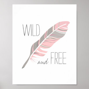 Rustic Feather   Wilde en Vrije Kinderkamer Muurku Poster