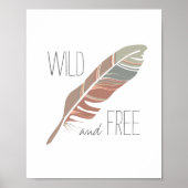 Rustic Feather | Wilde en Vrije Nursery Wall Art Poster (Voorkant)