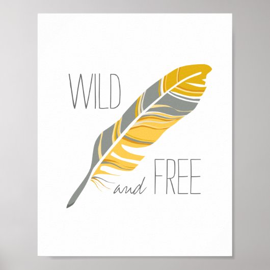 Rustic Feather | Wilde en Vrije Nursery Wall Art Poster (Voorkant)