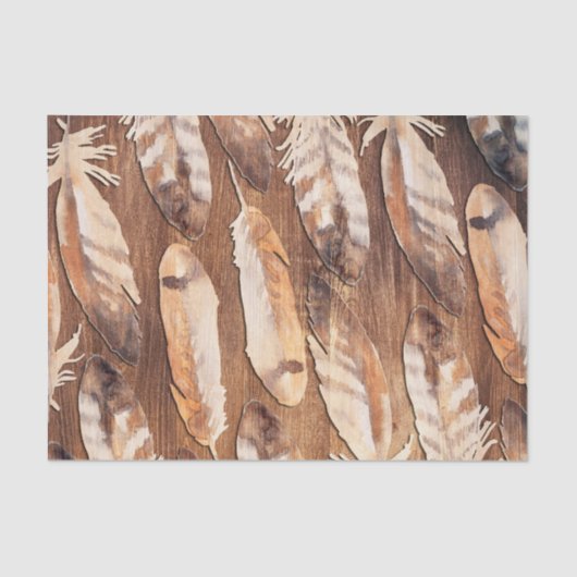 Rustic Feathers Tissuepapier (Voorkant)