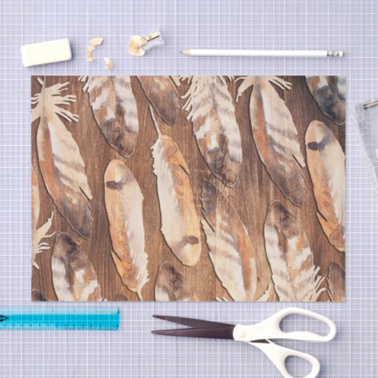 Rustic Feathers Tissuepapier (Craft)