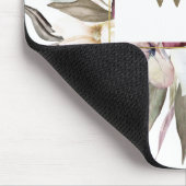 Rustic Feminine Floral Bouquet met Monogram Muismat (Hoek)