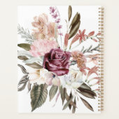 Rustic Feminine Floral Bouquet met naam Planner (Achterkant)
