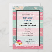 Rustic Fence Birthday party Kaart (Achterkant)