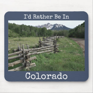 Rustic Fence en Colorado Paarse bergen Muismat