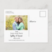 Rustic Fence Post Wildflower Country Wedding Aankondigingskaart (Achterkant)