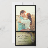 Rustic Fence Post Yellow Wildflower Boerderij Wedd Save The Date (Voorkant)