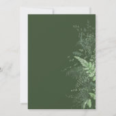 Rustic Fern Green Foliage Emerald Bruids Brunch Kaart (Achterkant)