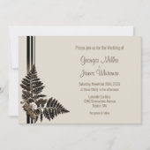 Rustic Fern Leaf Wedding Invitation Kaart (Voorkant)