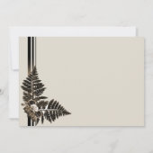 Rustic Fern Leaf Wedding Invitation Kaart (Achterkant)