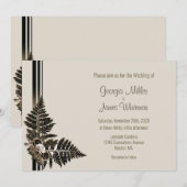 Rustic Fern Leaf Wedding Invitation Kaart (Voorkant / Achterkant)