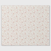 Rustic Festive Red & White Ribbons Christmas Cadeaupapier (Vlak)