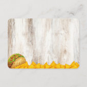 Rustic Fiesta Diaper Raffle Insert Card | Tacos Informatiekaartje (Achterkant)