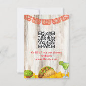 Rustic Fiesta RSVP Card with Optional QR Code Kaartje (Achterkant)