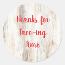 Rustic Fiesta Shower Favor Stickers | Thank You