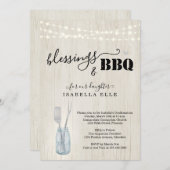 Rustic First Communation / Confirmation BBQ Party  Kaart (Voorkant / Achterkant)