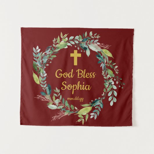 Rustic First Community Backdrop Decorations Gold Wandkleed (Voorkant (horizontaal))