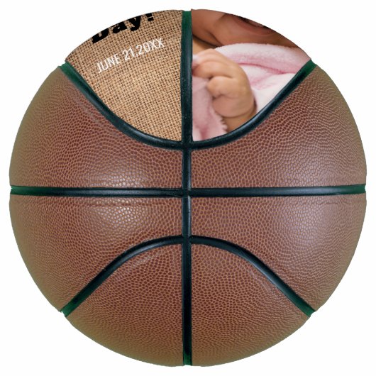 Rustic First Vaderdag Persoonlijke foto Basketbal (Rechts)