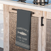 Rustic Fish Camp gepersonaliseerd Theedoek