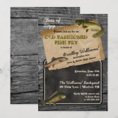 Rustic Fish Fry Afstuderen Backyard Cookout Party Kaart (Voorkant / Achterkant)