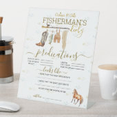 Rustic Fisherman Derby Baby shower voorspellingen Reclamebord Met Voetstuk (Insitu)