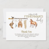 Rustic Fisherman's Derby-Baby shower Gevist Bedankkaart (Voorkant)