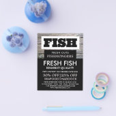 Rustic Fishmonger/Wife, vismarkt Adverteren Flyer (Enkel)