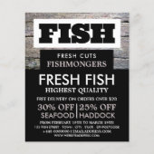 Rustic Fishmonger/Wife, vismarkt Adverteren Flyer (Voorkant)