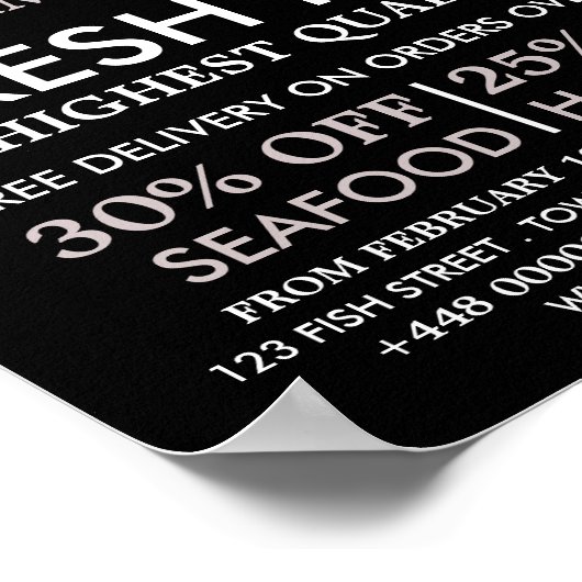 Rustic Fishmonger/Wife, vismarkt Adverteren Poster (Hoek)