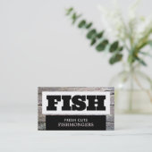 Rustic Fishmonger/Wife, vismarkt Visitekaartje (Staand voorkant)