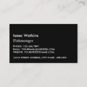 Rustic Fishmonger/Wife, vismarkt Visitekaartje (Achterkant)