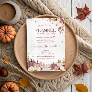 Rustic Flannel en Vrienden Thanksgiving Feest Kaart