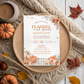 Rustic Flannel en Vrienden Thanksgiving Partij Kaart
