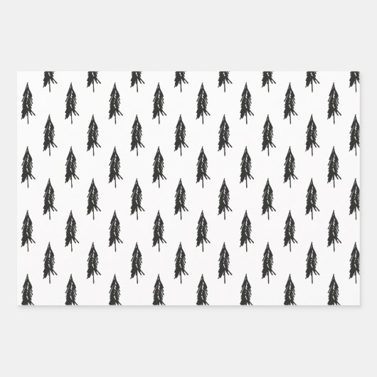 Rustic Flannel kerstboom Inpakpapier Vel (Voorkant 2)