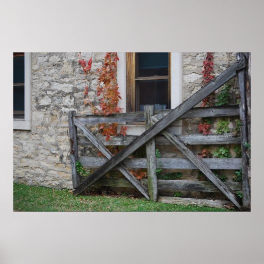 Rustic Flint Hills Gate Poster (Voorkant)