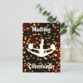Rustic Floating Hearts Cheerleader Briefkaart (Staand voorkant)
