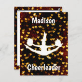 Rustic Floating Hearts Cheerleader Briefkaart (Voorkant / Achterkant)