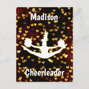 Rustic Floating Hearts Cheerleader Briefkaart