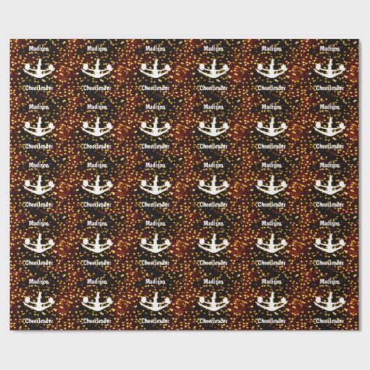 Rustic Floating Hearts Cheerleader Cadeaupapier (Vlak)