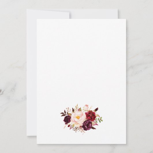 Rustic Flora l Rustic Vrijgezellenfeest Kaart (Achterkant)