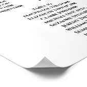 Rustic Floral 23 Tafel Wedding Seating Chart Poster (Hoek)