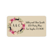 Rustic Floral Adres Label Boho Adresetiketten (Voorkant)
