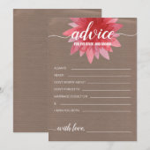 Rustic Floral Advice voor het Vrijgezellenfeest va Advieskaart (Voorkant / Achterkant)