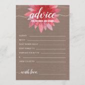 Rustic Floral Advice voor het Vrijgezellenfeest va Advieskaart (Voorkant)