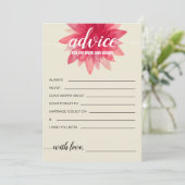 Rustic Floral Advice voor het Vrijgezellenfeest va Advieskaart (Staand voorkant)