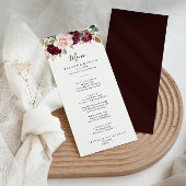 Rustic Floral and Botanical Foliage Dinner Menu